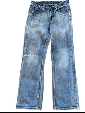Flypaper Girls Slim Boot Jeans Size 14 Medium Wash Embellished Pocket Y2K